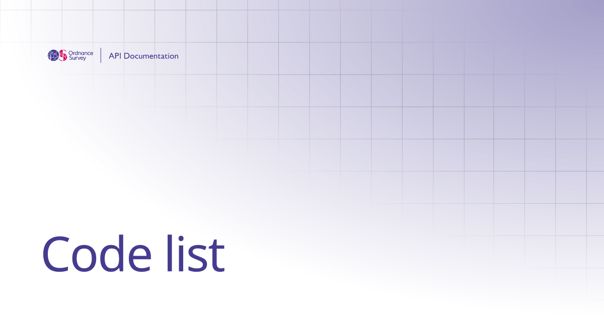 Code list | OS APIs