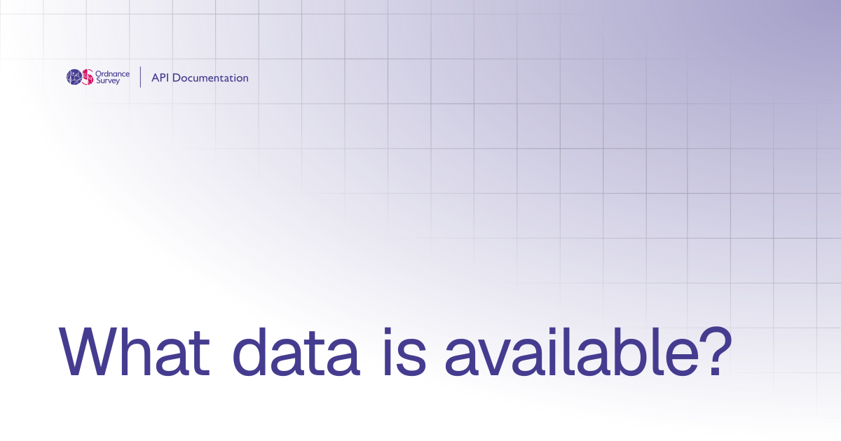 What data is available? | OS APIs