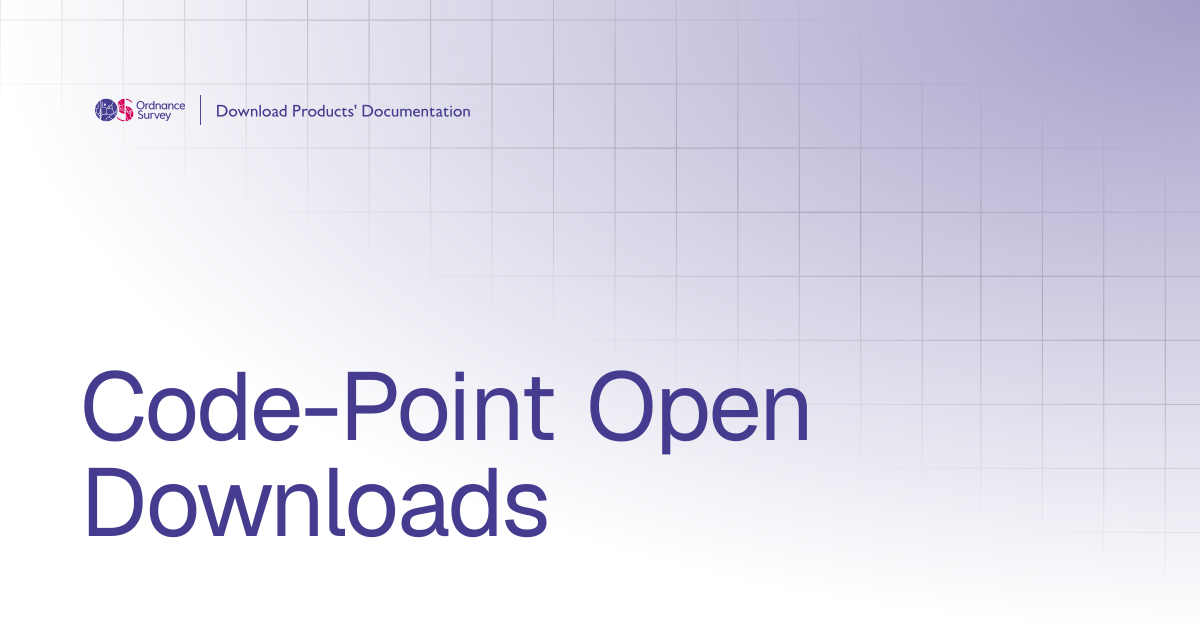 Code-Point Open Downloads | OS Download Products' Documentation
