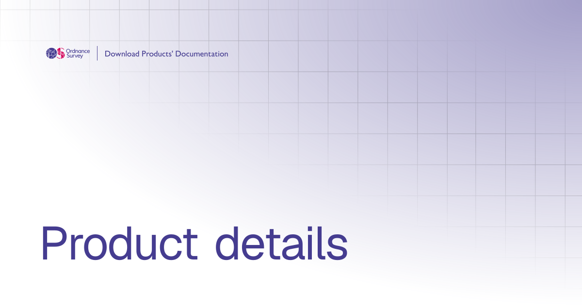 Product details | OS Download Products' Documentation