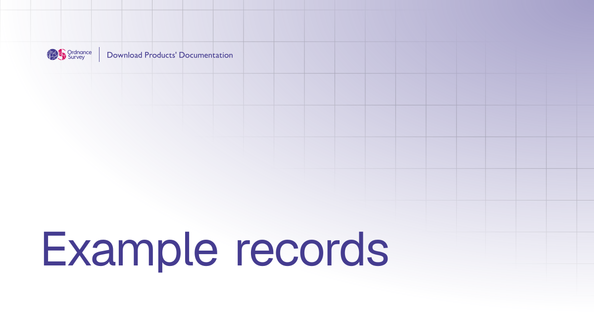 Example records | OS Download Products' Documentation