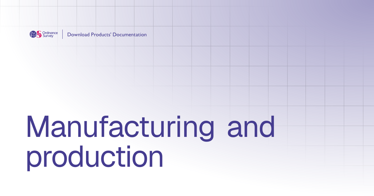 Manufacturing and production | OS Download Products' Documentation
