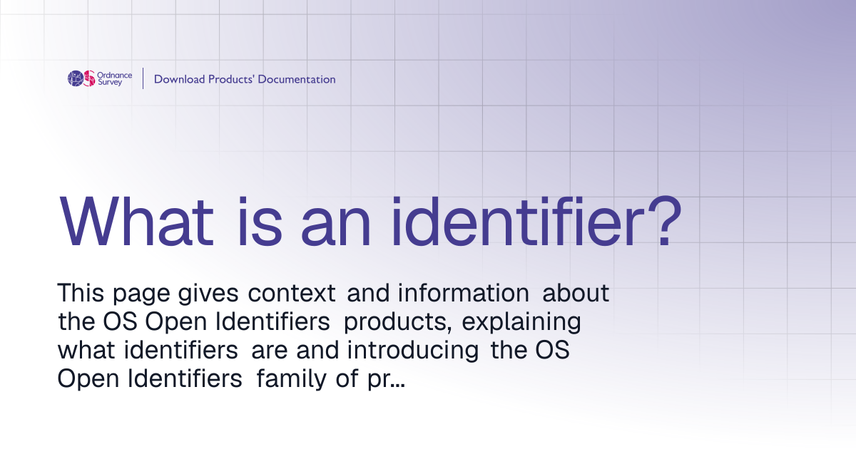 What is an identifier? | OS Download Products' Documentation
