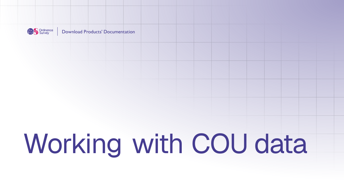 Working with COU data | OS Download Products' Documentation