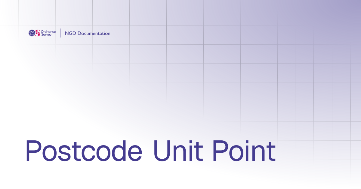 Postcode Unit Point | OS National Geographic Database